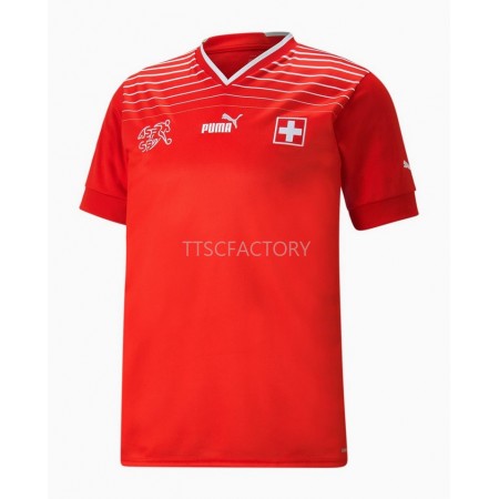 Billiga Fotbollströjor Schweiz Hemma tröja WM 2022 Kortärmad